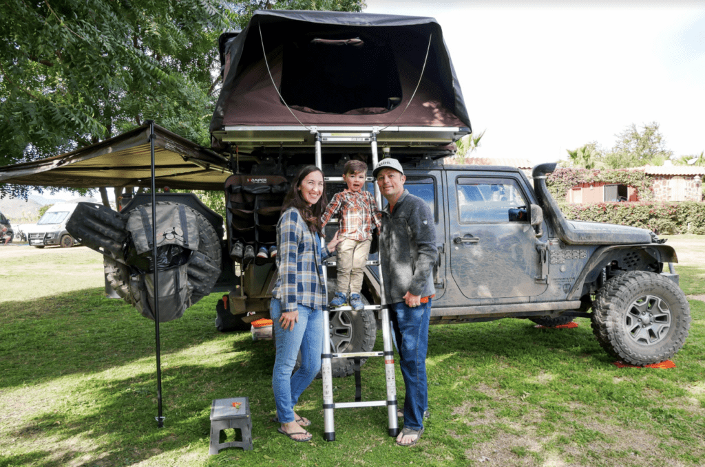 living in a jeep with a family. overlanding family