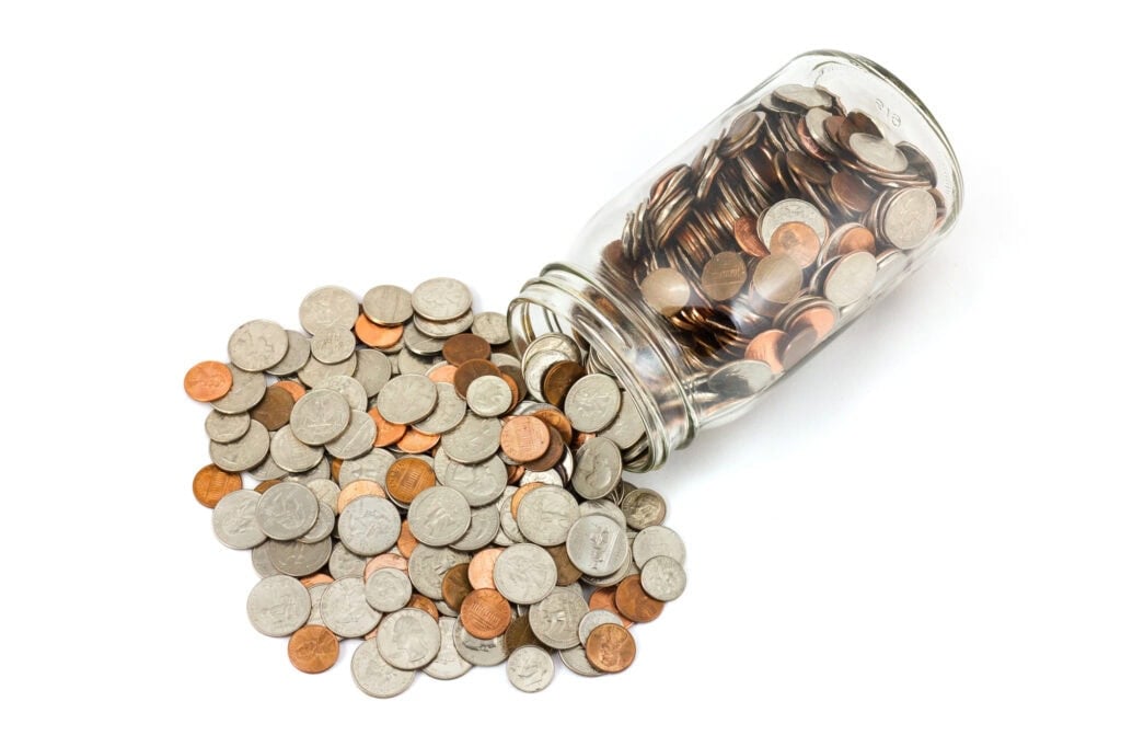 best place to sell old coins - jar of coins