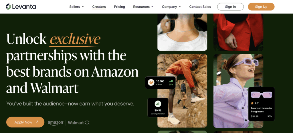 Levanta homepage